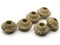 6 24mm x 15mm Large Hole Brown Speckled Rondelle Vintage Plastic Beads